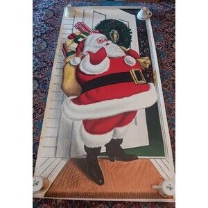 VINTAGE 6 Foot Santa Claus Jcpenny Advertising DOOR POSTER